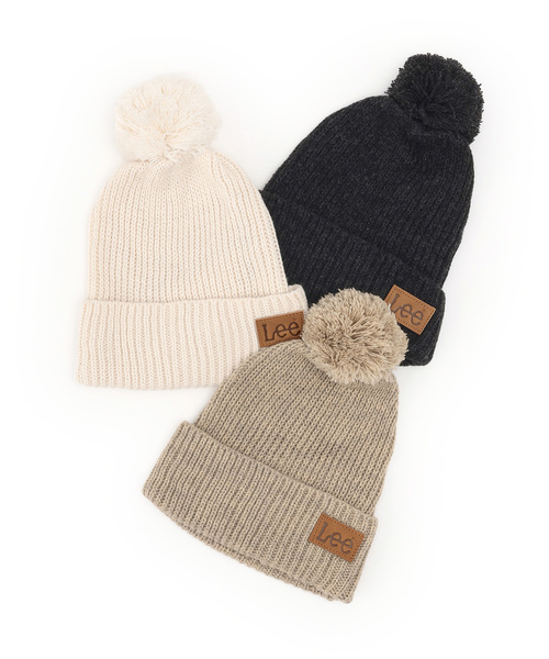 petit main(プティマイン)の「【Lee】ニット帽(ニットキャップ/ビーニー・キッズ・ブラック/ライトベージュ/アイボリー・50cm/54cm/52cm)」の8枚目の写真