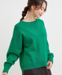 SHOO・LA・RUE | 【洗濯機可/ちくちくしにくい】大人カジュアルを叶える スウェットライクニット(ニット/セーター)