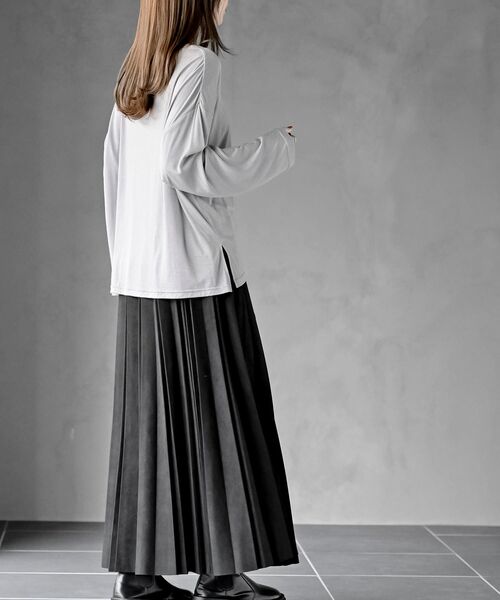 rps(アールピーエス)の「シアー天竺ロンT(Tシャツ/カットソー・レディース・ブラック/アイボリー/ブラック系その他4/ライトグレー/杢グレー/イエロー・フリー)」の19枚目の写真