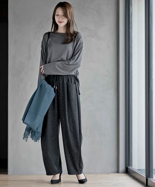 rps(アールピーエス)の「シアー天竺ロンT(Tシャツ/カットソー・レディース・ブラック/アイボリー/ブラック系その他4/ライトグレー/杢グレー/イエロー・フリー)」の20枚目の写真