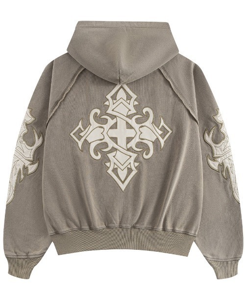 A'GEM/9 × .kom『SUPPLIER/サプライヤー』 DAGGER LEATHER PATCH ZIP