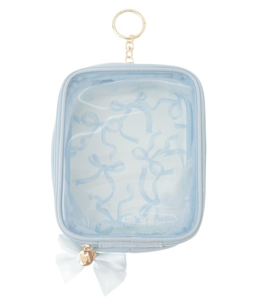 Maison de FLEUR（メゾンドフルール）の「リボンプリントクリアポーチ（ポーチ・レディース・ライトブルー/ブラック/アイボリー/レッド/ピンク・FREE）」の10枚目の写真