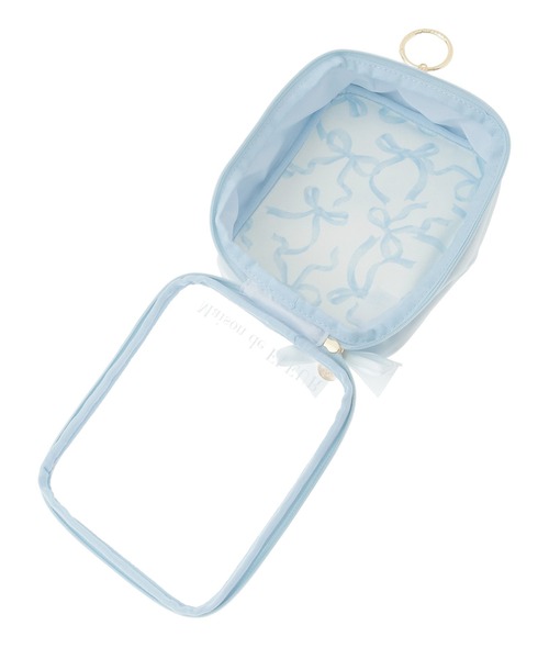 Maison de FLEUR（メゾンドフルール）の「リボンプリントクリアポーチ（ポーチ・レディース・ライトブルー/ブラック/アイボリー/レッド/ピンク・FREE）」の15枚目の写真