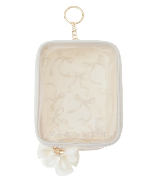 Maison de FLEUR（メゾンドフルール）の「リボンプリントクリアポーチ（ポーチ・レディース・ライトブルー/ブラック/アイボリー/レッド/ピンク・FREE）」の17枚目の写真