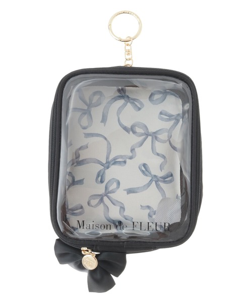 Maison de FLEUR（メゾンドフルール）の「リボンプリントクリアポーチ（ポーチ・レディース・ライトブルー/ブラック/アイボリー/レッド/ピンク・FREE）」の13枚目の写真