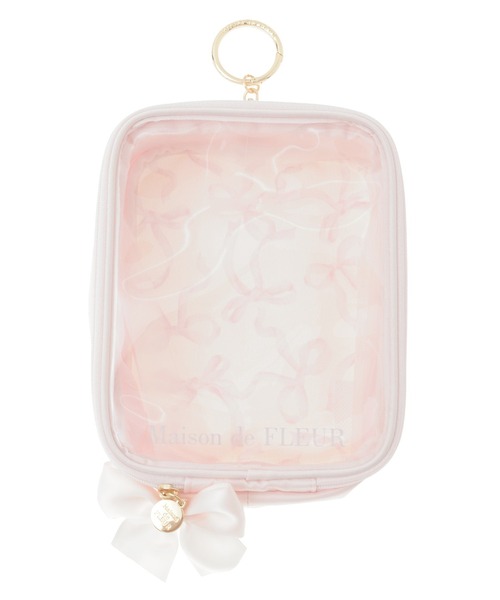 Maison de FLEUR（メゾンドフルール）の「リボンプリントクリアポーチ（ポーチ・レディース・ライトブルー/ブラック/アイボリー/レッド/ピンク・FREE）」の16枚目の写真