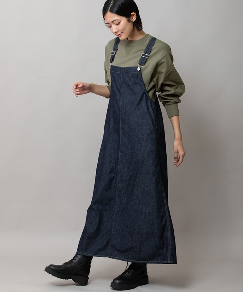 Munich（ミューニック）の「6ozスラブデニムジャンパースカート（ジャンパースカート・レディース・ライトグレー/インディゴブルー/ブラック・M/S）」の3枚目の写真