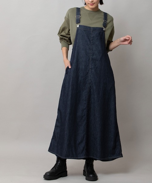 Munich（ミューニック）の「6ozスラブデニムジャンパースカート（ジャンパースカート・レディース・ライトグレー/インディゴブルー/ブラック・M/S）」の6枚目の写真