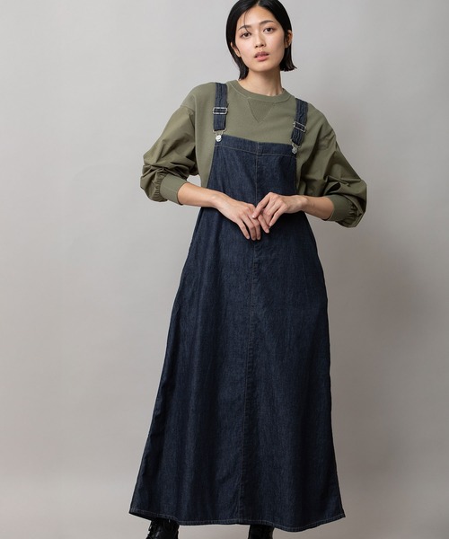 Munich（ミューニック）の「6ozスラブデニムジャンパースカート（ジャンパースカート・レディース・ライトグレー/インディゴブルー/ブラック・M/S）」の8枚目の写真