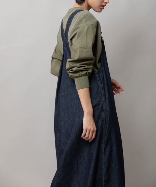 Munich（ミューニック）の「6ozスラブデニムジャンパースカート（ジャンパースカート・レディース・ライトグレー/インディゴブルー/ブラック・M/S）」の5枚目の写真