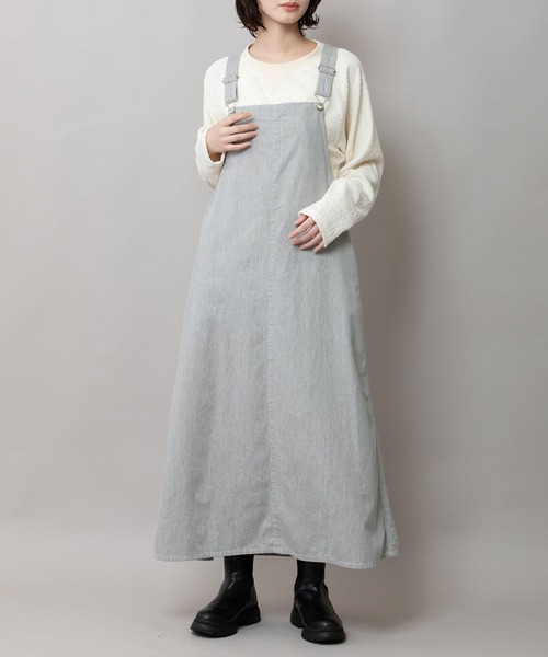 Munich（ミューニック）の「6ozスラブデニムジャンパースカート（ジャンパースカート・レディース・ライトグレー/インディゴブルー/ブラック・M/S）」の22枚目の写真