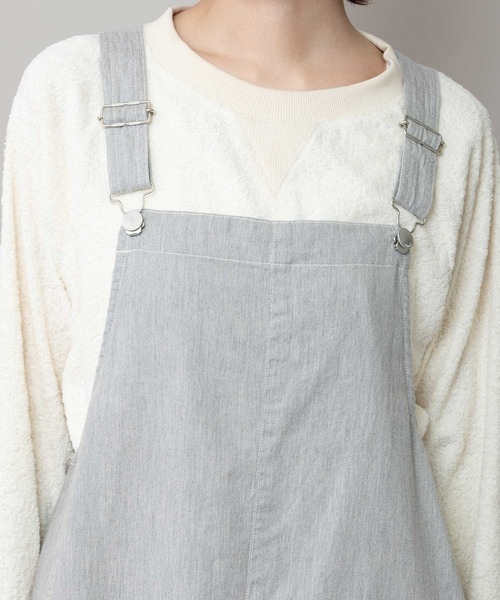 Munich（ミューニック）の「6ozスラブデニムジャンパースカート（ジャンパースカート・レディース・ライトグレー/インディゴブルー/ブラック・M/S）」の11枚目の写真