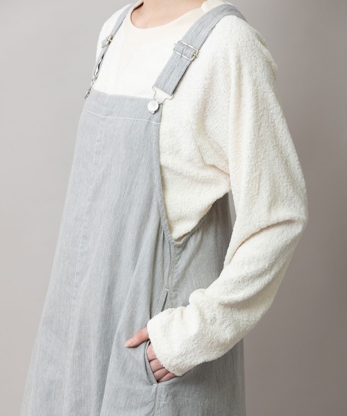 Munich（ミューニック）の「6ozスラブデニムジャンパースカート（ジャンパースカート・レディース・ライトグレー/インディゴブルー/ブラック・M/S）」の12枚目の写真