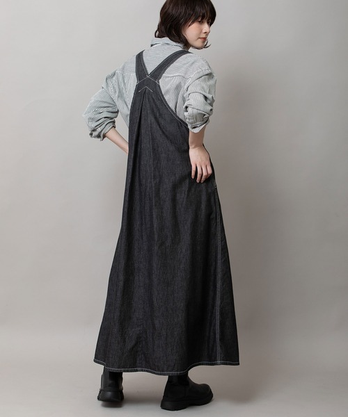 Munich（ミューニック）の「6ozスラブデニムジャンパースカート（ジャンパースカート・レディース・ライトグレー/インディゴブルー/ブラック・M/S）」の17枚目の写真