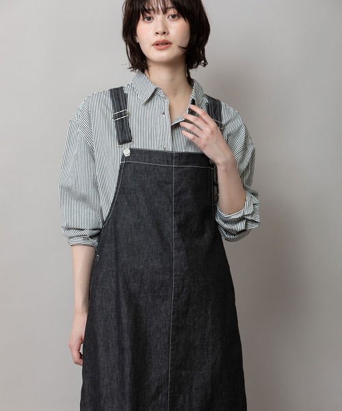 Munich（ミューニック）の「6ozスラブデニムジャンパースカート（ジャンパースカート・レディース・ライトグレー/インディゴブルー/ブラック・M/S）」の18枚目の写真