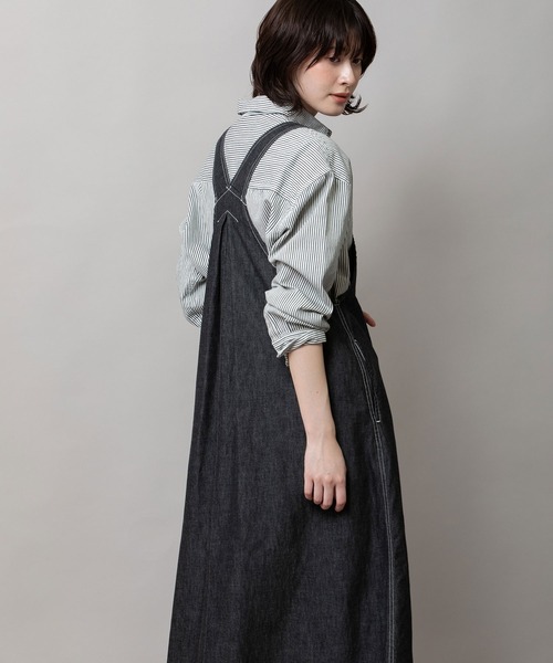 Munich（ミューニック）の「6ozスラブデニムジャンパースカート（ジャンパースカート・レディース・ライトグレー/インディゴブルー/ブラック・M/S）」の20枚目の写真