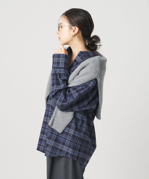 BEAUTY&YOUTH UNITED ARROWS（ビューティーアンドユースユナイテッドアローズ）の「コットンフランネル チェックシャツ（シャツ/ブラウス・レディース・オリーブ/ネイビー・S/M）」の8枚目の写真