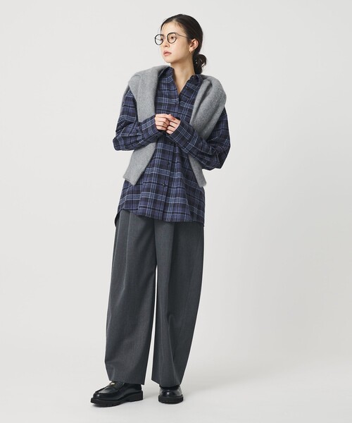 BEAUTY&YOUTH UNITED ARROWS（ビューティーアンドユースユナイテッドアローズ）の「コットンフランネル チェックシャツ（シャツ/ブラウス・レディース・オリーブ/ネイビー・S/M）」の9枚目の写真