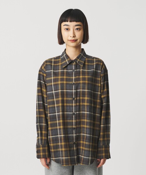 BEAUTY&YOUTH UNITED ARROWS（ビューティーアンドユースユナイテッドアローズ）の「コットンフランネル チェックシャツ（シャツ/ブラウス・レディース・オリーブ/ネイビー・S/M）」の10枚目の写真