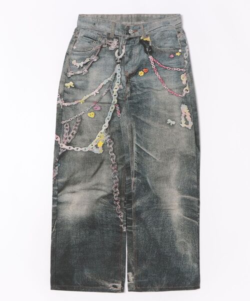 WESTSEA（ウエストシー）の「カラフルチェーンプリント デニムライク ワイドパンツ（その他パンツ・レディース・ブルー・M/L）」の17枚目の写真