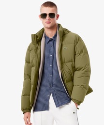 LACOSTE | 撥水 防風 テクニカルファブリック ボリュームダウンフーデッドジャケット(ダウンジャケット/コート)