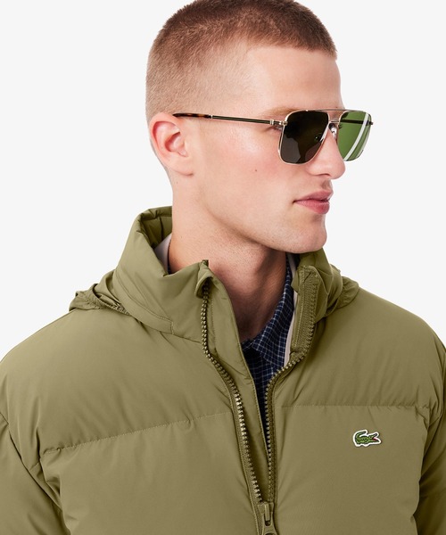 LACOSTE（ラコステ）の「撥水 防風 テクニカルファブリック ボリュームダウンフーデッドジャケット（ダウンジャケット/コート・メンズ・ブラック/オリーブ/キャメル・48/46/52/50/54）」の12枚目の写真