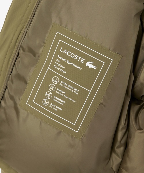LACOSTE（ラコステ）の「撥水 防風 テクニカルファブリック ボリュームダウンフーデッドジャケット（ダウンジャケット/コート・メンズ・ブラック/オリーブ/キャメル・48/46/52/50/54）」の16枚目の写真