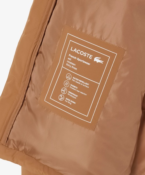 LACOSTE（ラコステ）の「撥水 防風 テクニカルファブリック ボリュームダウンフーデッドジャケット（ダウンジャケット/コート・メンズ・ブラック/オリーブ/キャメル・48/46/52/50/54）」の6枚目の写真