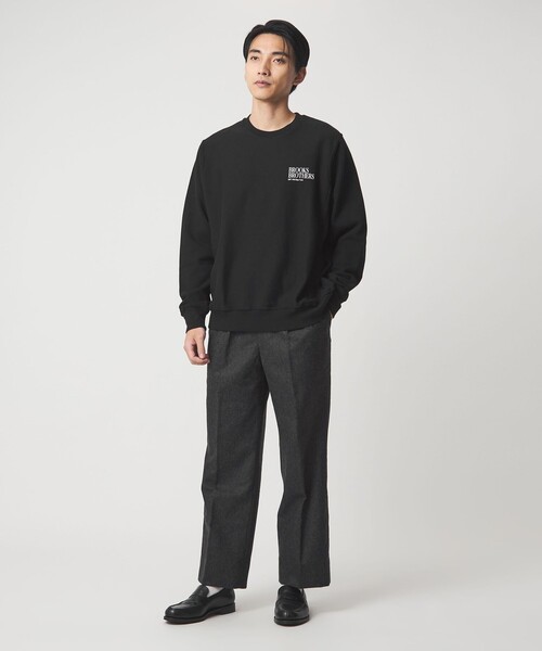 セール】＜Brooks Brothers＞ロゴ クルーネック スウェットシャツ