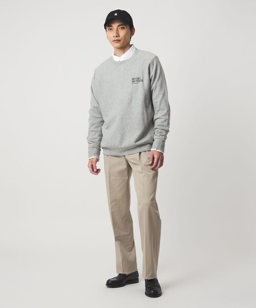 BROOKS BROTHERS（ブルックスブラザーズ）の「＜Brooks Brothers＞ロゴ クルーネック スウェットシャツ（スウェット・メンズ・グレー系/ブラック・S/M/L）」の5枚目の写真