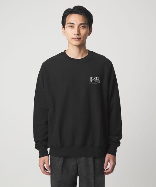 セール】＜Brooks Brothers＞ロゴ クルーネック スウェットシャツ