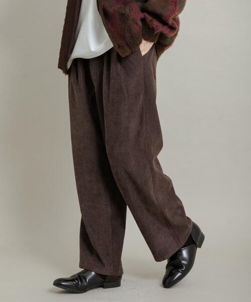 セール】ブロックコーデュロイワイドスラックス（その他パンツ