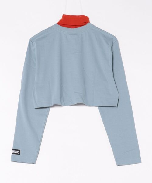 NON TOKYO(ノントーキョー)の「NON TOKYO/ノントーキョー/SHEER HIGH NECK L/S T-SHIRT(Tシャツ/カットソー・レディース・ブルー・1/2)」の2枚目の写真