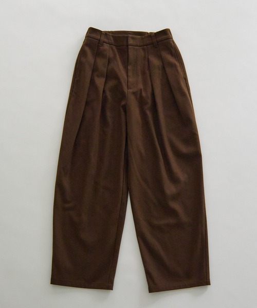 PUAL CE CIN（ピュアルセシン）の「【M/Lサイズ展開】ツータック起毛スラックスパンツ（スラックス・レディース・ベージュ/ブラウン/グレー・MEDIUM/LARGE）」の15枚目の写真