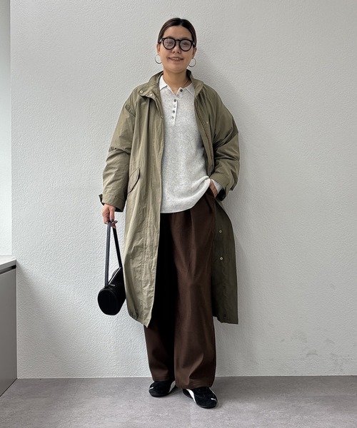 セール】【M/Lサイズ展開】ツータック起毛スラックスパンツ