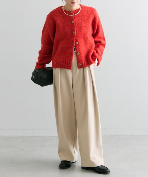 PUAL CE CIN（ピュアルセシン）の「【M/Lサイズ展開】ツータック起毛スラックスパンツ（スラックス・レディース・ベージュ/ブラウン/グレー・MEDIUM/LARGE）」の6枚目の写真