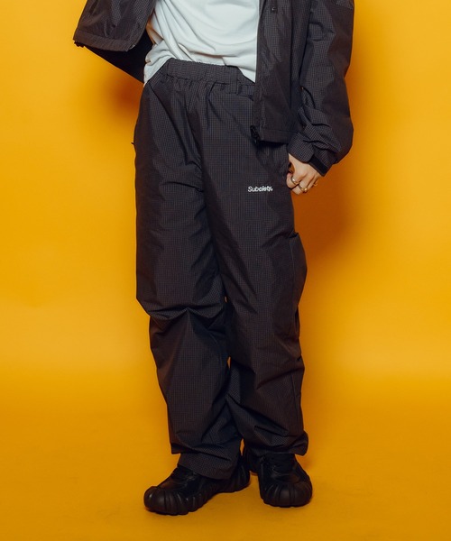 Subciety（サブサエティ）の「【WOMEN】Graph check pants（その他パンツ・レディース・ホワイト/バーガンディー/ブラック・FREE）」の2枚目の写真