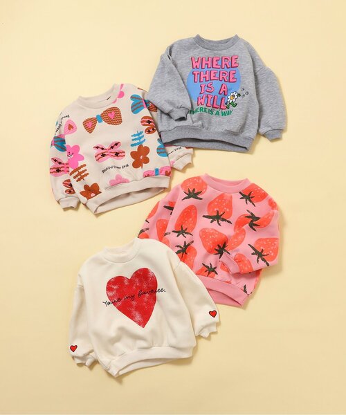 BREEZE（ブリーズ）の「【リンク/裏起毛】あったかバリエーショントレーナー_ジュニア対応（スウェット・キッズ・ピンク/グレー/オフホワイト/アイボリー・80/90/100/110/120/130/140）」の20枚目の写真