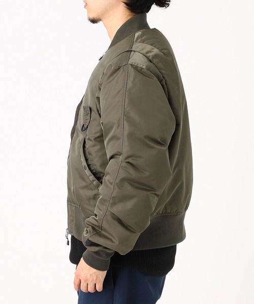 DAIWA PIER39（ダイワピア39）の「DAIWA PIER39 TECH 2WAY MA-1 DOWN JACKET BW-40025W（ダウンジャケット/コート・メンズ・カーキ/ブラック・LARGE/SMALL/MEDIUM/X-LARGE）」の3枚目の写真