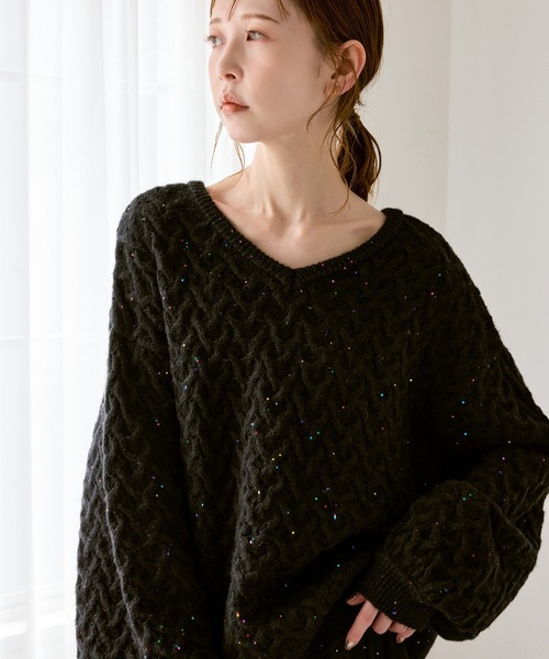 ミニフラワースパンコールニット（ニット/セーター）｜ROPE' PICNIC