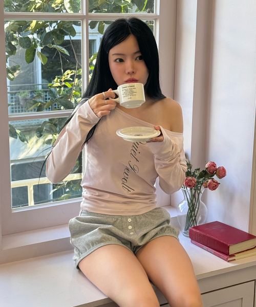 CRANK(クランク)の「レタリングオフショルダートップス_ピンク(Tシャツ/カットソー・レディース・ピンク・FREE)」の5枚目の写真