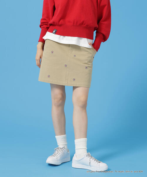 Jack Bunny!!(ジャックバニー)の「【Jack Bunny!!】【ドラえもん】2WAYストレッチツイル総柄スカート(スカート・レディース・ネイビー/ベージュ・MEDIUM/SMALL/LARGE)」の2枚目の写真