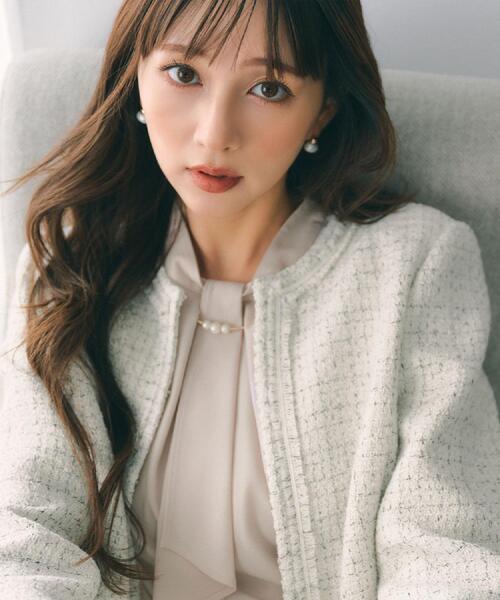 index(インデックス)の「ボウタイタックブラウス【洗濯機OK/防シワ】《XS~3L》(シャツ/ブラウス・レディース・ナチュラル/オフホワイト/ネイビー・44/42/40/38/36/34)」の16枚目の写真