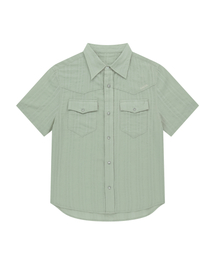 Patterned Western Half Shirts (Green)