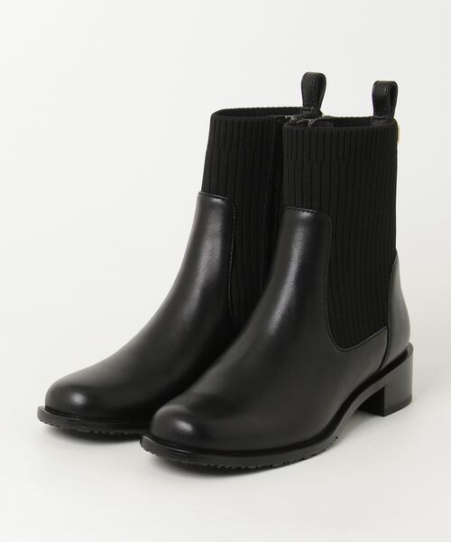 公式】 REGAL F76R ニットブーツ ダークブラウン ブーツ レディース