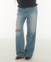 cut sl pants (blue)