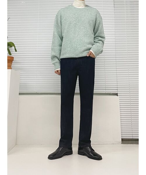 MUSINSA STANDARD（ムシンサスタンダード）の「メリノウールブレンドハイゲージタートルネックニット[アイボリー]（ニット/セーター・メンズ・その他・SMALL/MEDIUM/LARGE/X-LARGE/XX-LARGE）」の20枚目の写真