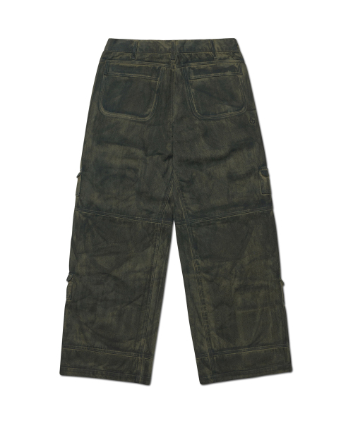 NOMANUAL（NOMANUAL）の「PAINTED CARGO PANTS - KHAKI（その他パンツ・レディース・その他・LARGE/SMALL/MEDIUM）」の2枚目の写真