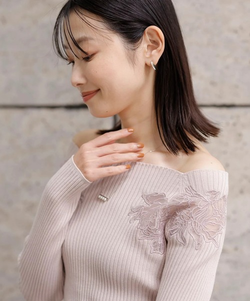 【新品未使用】Mystrada エンブロイダリーニット Mystrada - 【試着のみタグ付き】Mystrada：エンブロイダリーニットの
