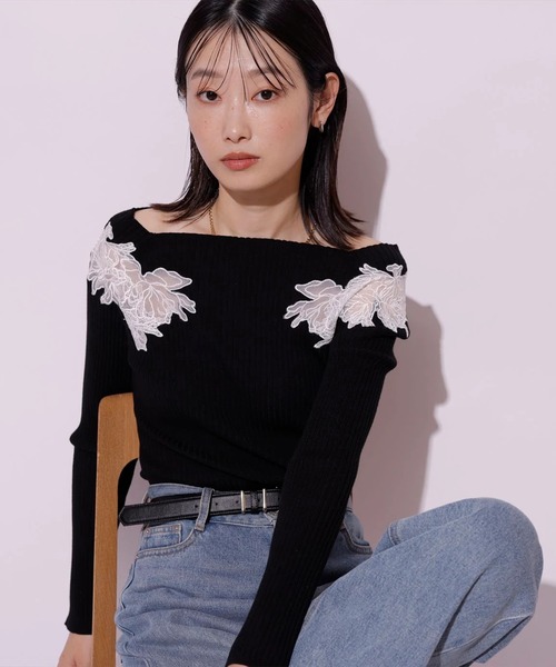 【美品】Mystrada エンブロイダリーニット Mystrada（マイストラーダ）の「エンブロイダリーニット（ニット
